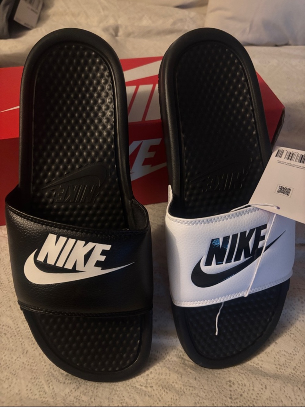 Nike Black & White Duo Slide Sandals
